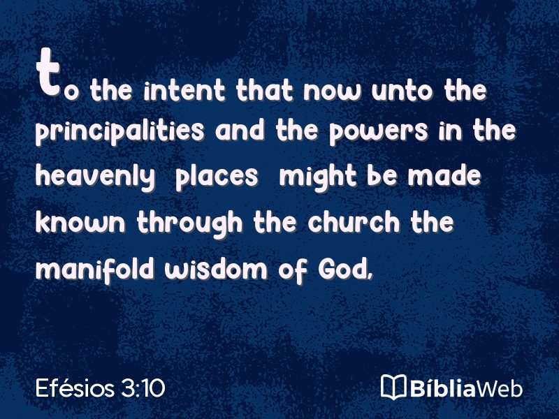 Efésios 3:10 em imagem para compartilhar