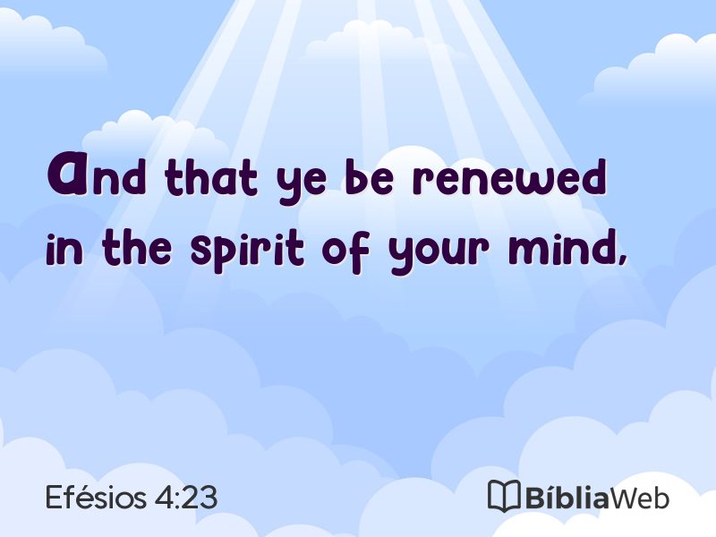 Efésios 4:23 em imagem para compartilhar