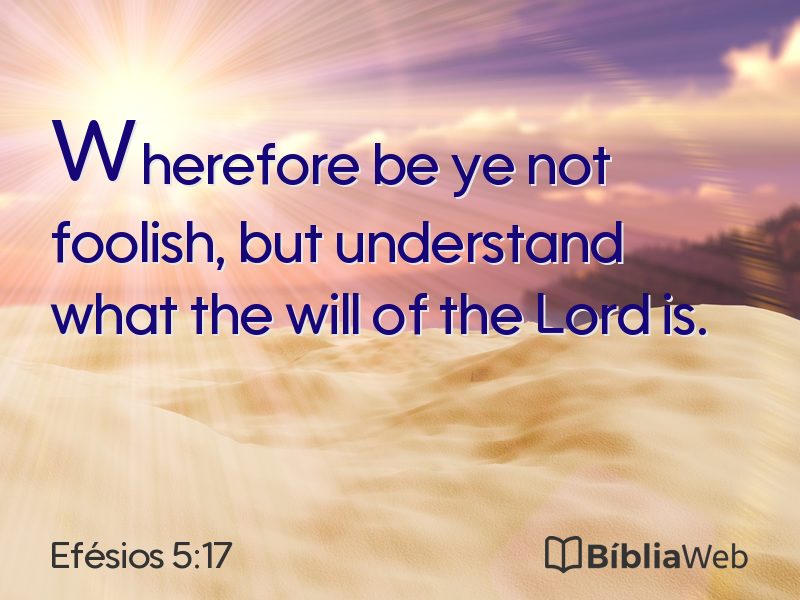 Efésios 5:17 em imagem para compartilhar