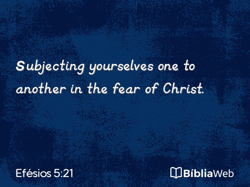 Efésios 5:21 em imagem para compartilhar