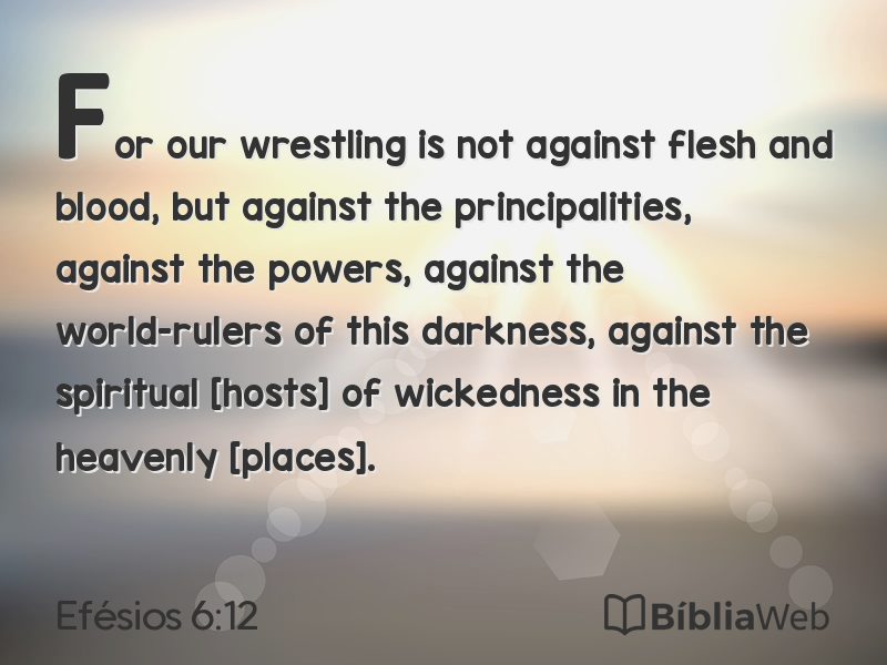 Efésios 6:12 em imagem para compartilhar
