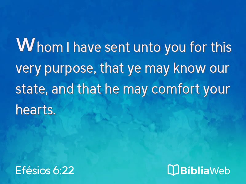 Efésios 6:22 em imagem para compartilhar