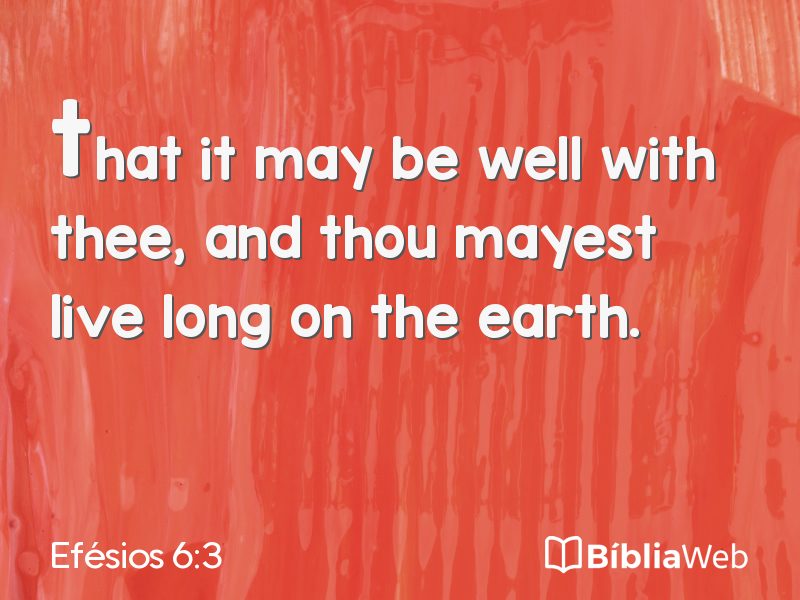 Efésios 6:3 em imagem para compartilhar