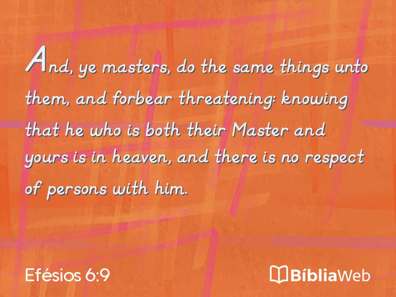 Efésios 6:9 em imagem para compartilhar