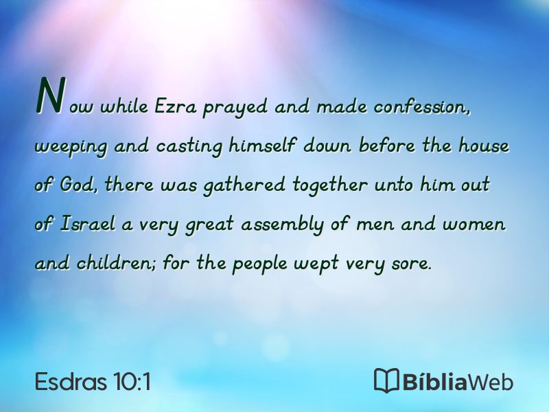 Esdras 10:1 em imagem para compartilhar