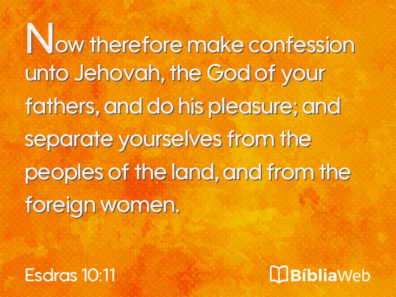 Esdras 10:11 em imagem para compartilhar