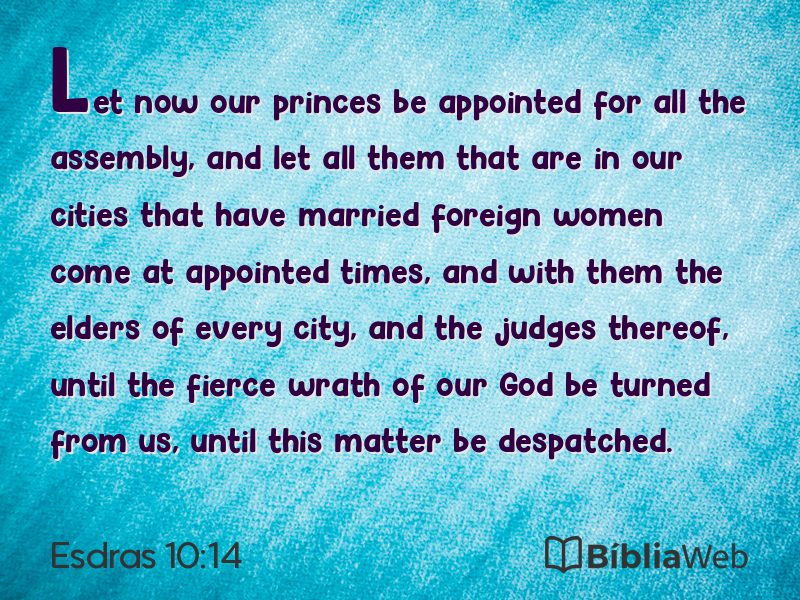 Esdras 10:14 em imagem para compartilhar