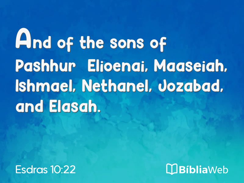 Esdras 10:22 em imagem para compartilhar