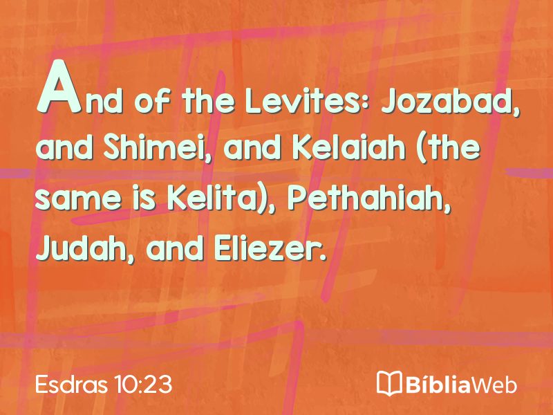 Esdras 10:23 em imagem para compartilhar