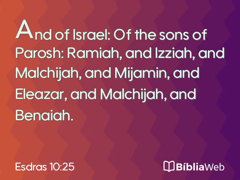 Esdras 10:25 em imagem para compartilhar