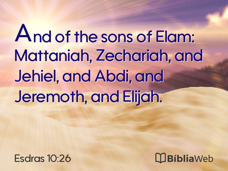 Esdras 10:26 em imagem para compartilhar