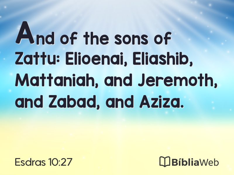 Esdras 10:27 em imagem para compartilhar