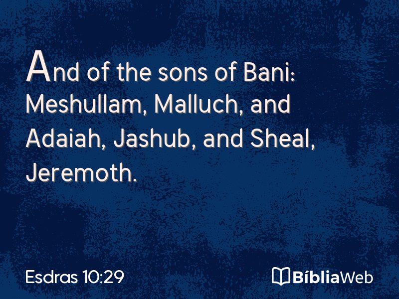 Esdras 10:29 em imagem para compartilhar
