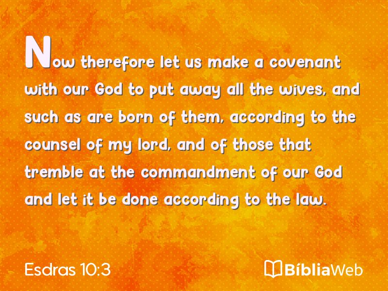 Esdras 10:3 em imagem para compartilhar