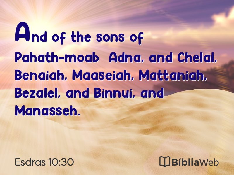 Esdras 10:30 em imagem para compartilhar