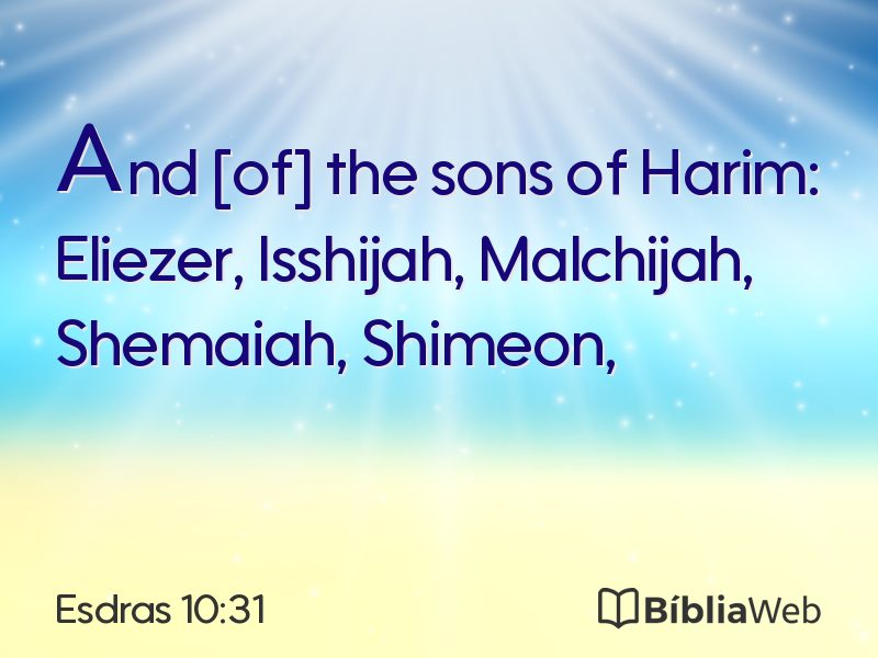 Esdras 10:31 em imagem para compartilhar