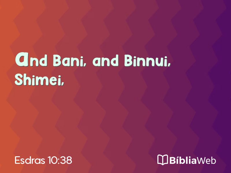 Esdras 10:38 em imagem para compartilhar