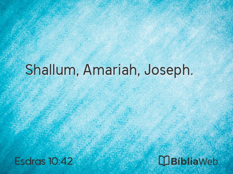 Esdras 10:42 em imagem para compartilhar