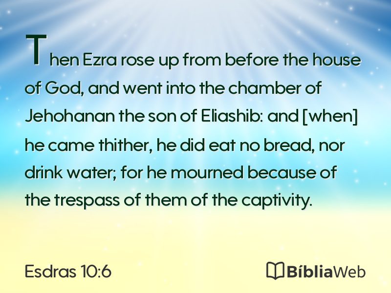 Esdras 10:6 em imagem para compartilhar