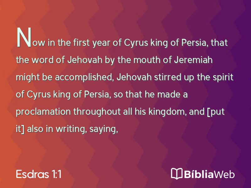 Esdras 1:1 em imagem para compartilhar