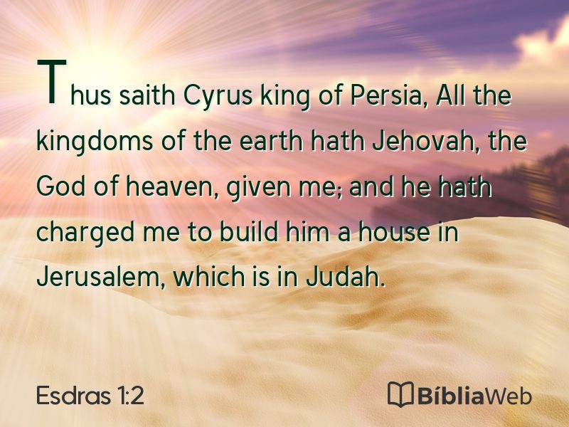 Esdras 1:2 em imagem para compartilhar