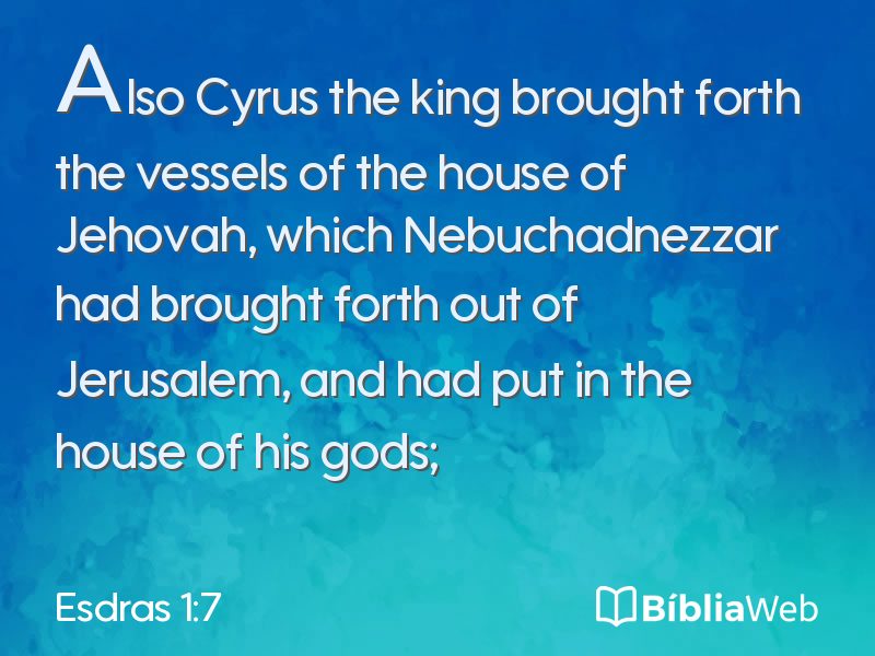 Esdras 1:7 em imagem para compartilhar