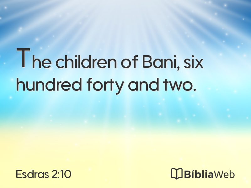 Esdras 2:10 em imagem para compartilhar