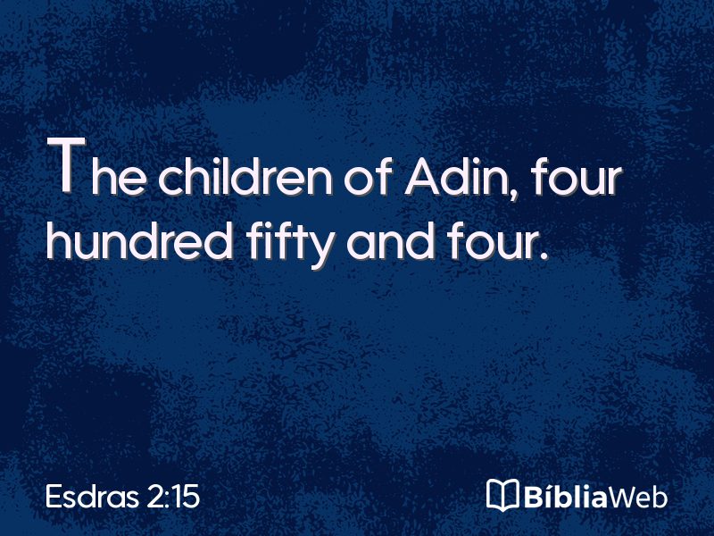 Esdras 2:15 em imagem para compartilhar