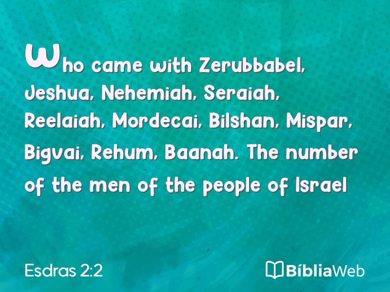 Esdras 2:2 em imagem para compartilhar