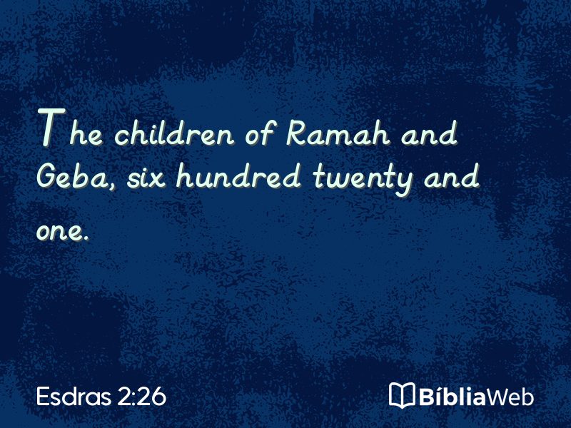 Esdras 2:26 em imagem para compartilhar