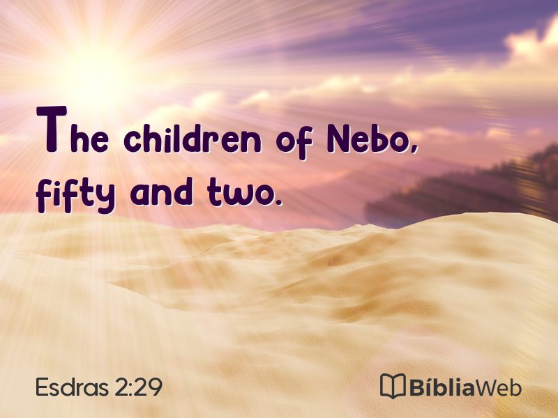 Esdras 2:29 em imagem para compartilhar
