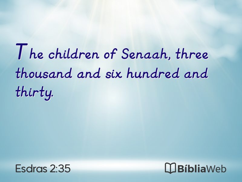 Esdras 2:35 em imagem para compartilhar