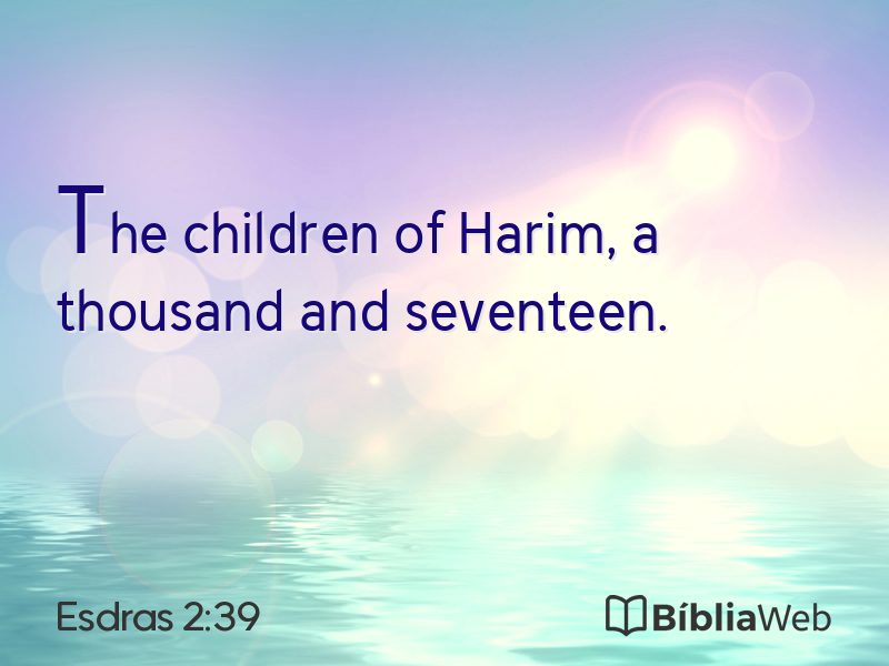 Esdras 2:39 em imagem para compartilhar
