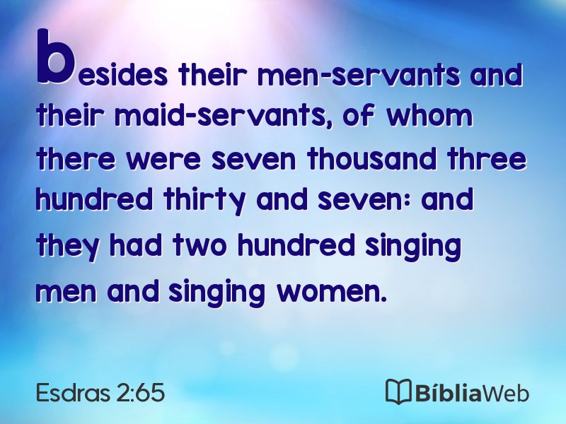 Esdras 2:65 em imagem para compartilhar
