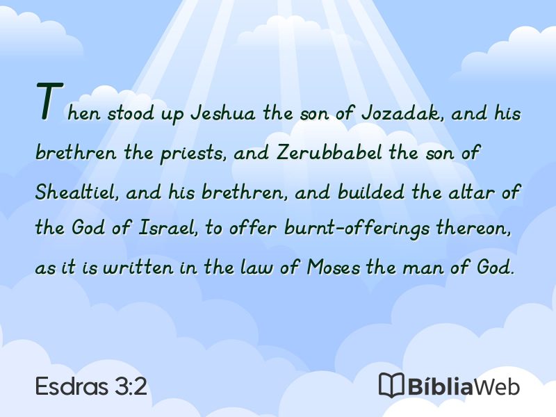 Esdras 3:2 em imagem para compartilhar