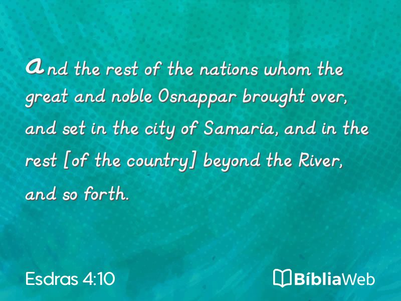 Esdras 4:10 em imagem para compartilhar