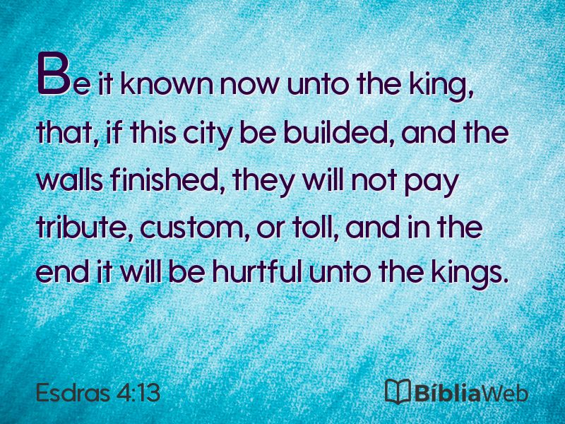 Esdras 4:13 em imagem para compartilhar