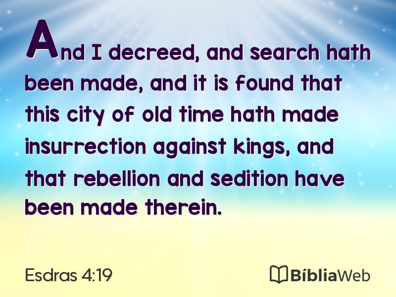 Esdras 4:19 em imagem para compartilhar