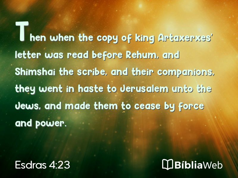 Esdras 4:23 em imagem para compartilhar