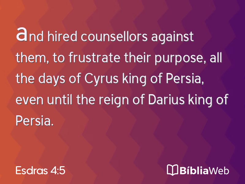 Esdras 4:5 em imagem para compartilhar