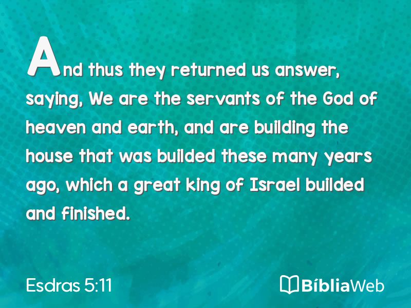 Esdras 5:11 em imagem para compartilhar