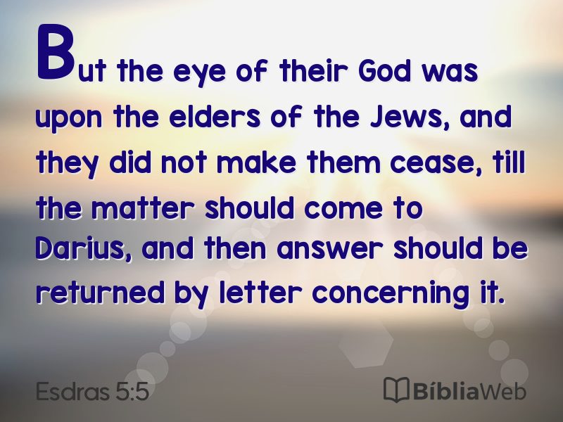Esdras 5:5 em imagem para compartilhar