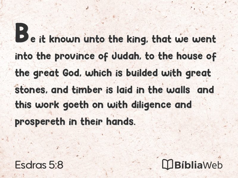 Esdras 5:8 em imagem para compartilhar