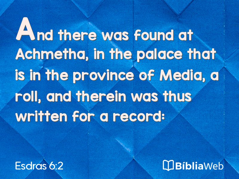 Esdras 6:2 em imagem para compartilhar