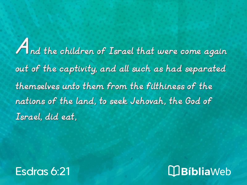 Esdras 6:21 em imagem para compartilhar