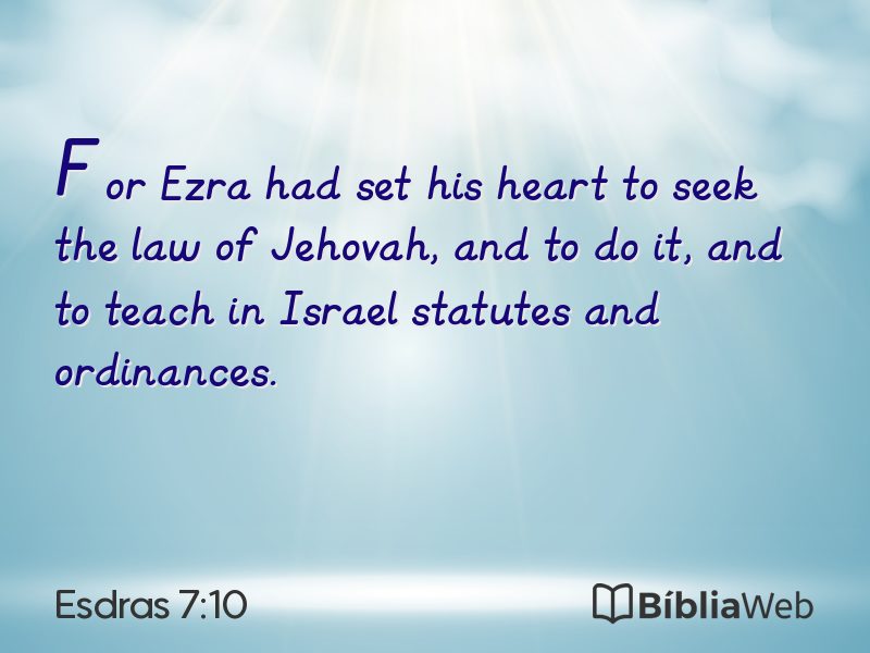 Esdras 7:10 em imagem para compartilhar