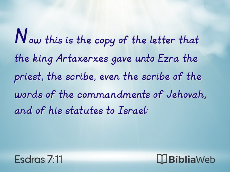 Esdras 7:11 em imagem para compartilhar