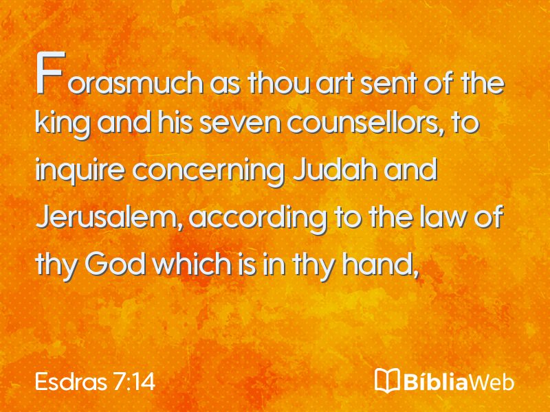 Esdras 7:14 em imagem para compartilhar