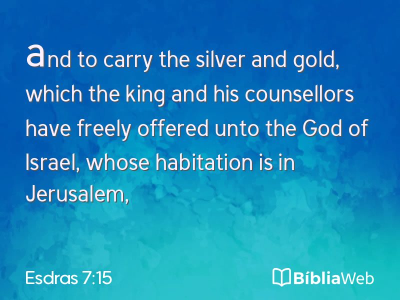 Esdras 7:15 em imagem para compartilhar