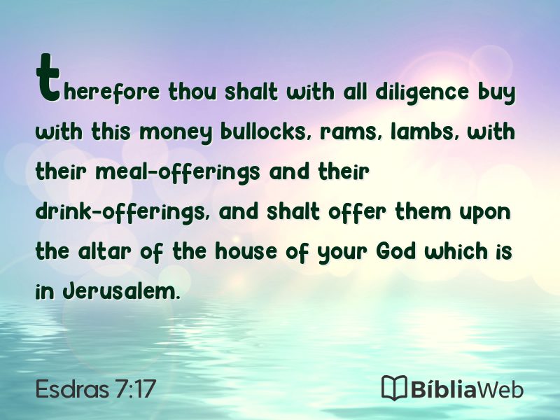 Esdras 7:17 em imagem para compartilhar